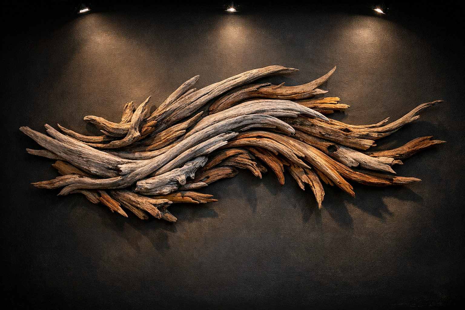 The Current — Sculptural driftwood wall art